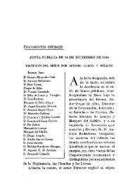 Junta pública de 14 de diciembre de 1945 : Recepción del Sr. D. Antonio García y Bellido / V. Castañeda | Biblioteca Virtual Miguel de Cervantes