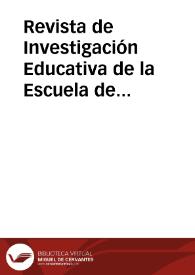 Revista de Investigación Educativa de la Escuela de Graduados en Educación | Biblioteca Virtual Miguel de Cervantes