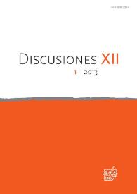 Discusiones. Núm. 12.1, 2013 | Biblioteca Virtual Miguel de Cervantes