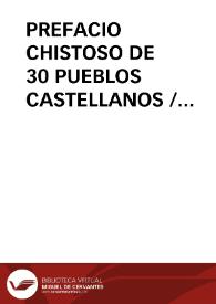 PREFACIO CHISTOSO DE 30 PUEBLOS CASTELLANOS / CastaÑeda, Mariano | Biblioteca Virtual Miguel de Cervantes