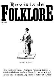 Revista de Folklore. Tomo 6a. Núm. 63, 1986 | Biblioteca Virtual Miguel de Cervantes