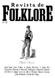 Revista de Folklore. Tomo 3a. Núm. 25, 1983 | Biblioteca Virtual Miguel de Cervantes
