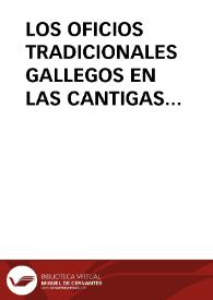 LOS OFICIOS TRADICIONALES GALLEGOS EN LAS CANTIGAS POPULARES / Lopez Temez, Xesús | Biblioteca Virtual Miguel de Cervantes