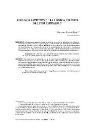 Algunos aspectos de la lógica jurídica de Luigi Ferrajoli / Giovanni Battista Ratti | Biblioteca Virtual Miguel de Cervantes