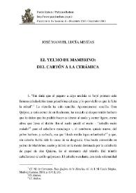 El yelmo de Mambrino: del cartón a la cerámica / José Manuel Lucía Megías | Biblioteca Virtual Miguel de Cervantes