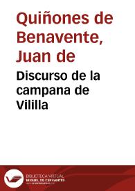 Discurso de la campana de Vililla | Biblioteca Virtual Miguel de Cervantes