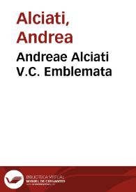 Andreae Alciati V.C. Emblemata | Biblioteca Virtual Miguel de Cervantes