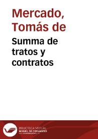 Summa de tratos y contratos | Biblioteca Virtual Miguel de Cervantes