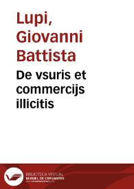 De vsuris et commercijs illicitis | Biblioteca Virtual Miguel de Cervantes
