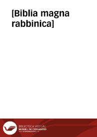 [Biblia magna rabbinica] | Biblioteca Virtual Miguel de Cervantes