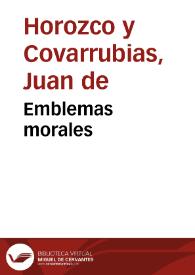 Emblemas morales | Biblioteca Virtual Miguel de Cervantes