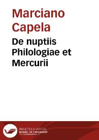 De nuptiis Philologiae et Mercurii | Biblioteca Virtual Miguel de Cervantes