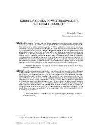 Sobre la odisea constitucionalista de Luigi Ferrajoli / Liborio L. Hierro | Biblioteca Virtual Miguel de Cervantes