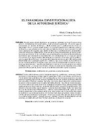 El paradigma constitucionalista de la autoridad jurídica / María Cristina Redondo | Biblioteca Virtual Miguel de Cervantes