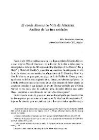 "El conde Alarcos" de Mira de Amescua. Análisis de las tres unidades / Pilar Fernández Martínez | Biblioteca Virtual Miguel de Cervantes
