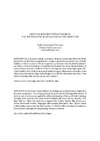 Algunos estereotipos literarios y su proyección plurinacional y plurilingüe / Carles Bastons i Vivanco | Biblioteca Virtual Miguel de Cervantes