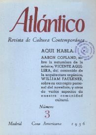 Atlántico : Revista de Cultura Contemporánea. Núm. 3, 1956 | Biblioteca Virtual Miguel de Cervantes