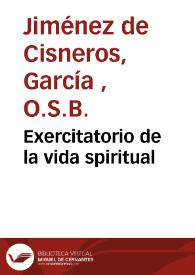 Exercitatorio de la vida spiritual | Biblioteca Virtual Miguel de Cervantes