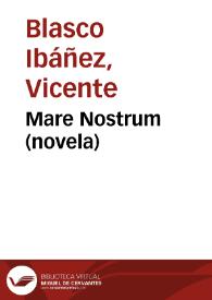 Mare Nostrum (novela) | Biblioteca Virtual Miguel de Cervantes