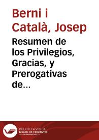 Resumen de los Privilegios, Gracias, y Prerogativas de los Abogados Españoles | Biblioteca Virtual Miguel de Cervantes