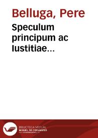 Speculum principum ac Iustitiae... | Biblioteca Virtual Miguel de Cervantes