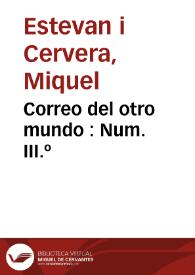 Correo del otro mundo : Num. III.º | Biblioteca Virtual Miguel de Cervantes