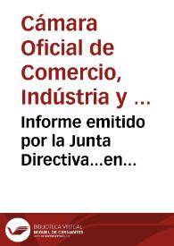 Informe emitido por la Junta Directiva...en contestacion al interrogatorio de la Comision para la reforma de aranceles | Biblioteca Virtual Miguel de Cervantes
