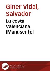 La costa Valenciana [Manuscrito] | Biblioteca Virtual Miguel de Cervantes