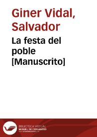 La festa del poble [Manuscrito] | Biblioteca Virtual Miguel de Cervantes