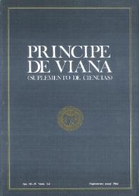 Príncipe de Viana. Suplemento de Ciencias. Año III-IV, núm. 3/4, 1984 | Biblioteca Virtual Miguel de Cervantes
