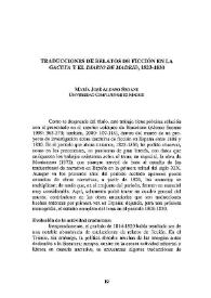 Traducciones de relatos de ficción en la "Gaceta" y el "Diario de Madrid", 1823-1830 / María José Alonso Seoane | Biblioteca Virtual Miguel de Cervantes