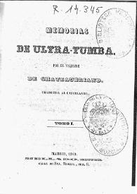 Memorias de ultra-tumba | Biblioteca Virtual Miguel de Cervantes