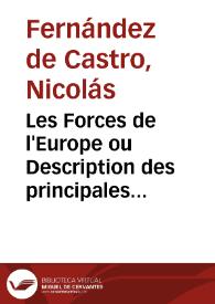 Les Forces de l'Europe ou Description des principales villes, avec leurs fortifications ... | Biblioteca Virtual Miguel de Cervantes