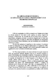 El liberalismo en escena: "Le jésuite" de Ducange y Pixérécourt y sus versiones españolas / Alfonso Saura | Biblioteca Virtual Miguel de Cervantes