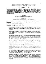 Constitución política del Perú, 1993 | Biblioteca Virtual Miguel de Cervantes