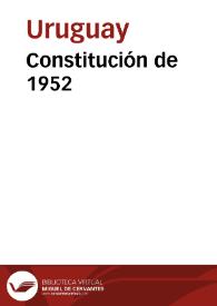 Constitución de 1952 | Biblioteca Virtual Miguel de Cervantes