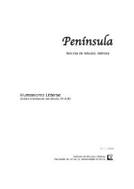 Península : Revista de Estudos Ibéricos. Núm. 1, 2004 | Biblioteca Virtual Miguel de Cervantes