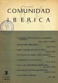 Comunidad ibérica : publicación bimestral. Año II, núm. 2, enero-febrero 1963 | Biblioteca Virtual Miguel de Cervantes