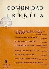 Comunidad ibérica : publicación bimestral. Año II, núm. 5, julio-agosto 1963 | Biblioteca Virtual Miguel de Cervantes