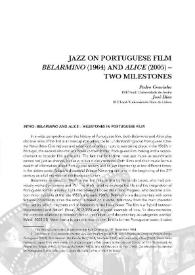 Jazz on Portuguese Film: "Belarmino" (1964) and "Alice" (2005) -- Two Milestones / Pedro Cravinho y José Dias | Biblioteca Virtual Miguel de Cervantes