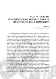 Con S de sexo. Representaciones musicales en el cine erótico de la Transición / Julio Arce | Biblioteca Virtual Miguel de Cervantes
