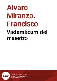 Vademécum del maestro | Biblioteca Virtual Miguel de Cervantes