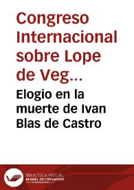 Elogio en la muerte de Ivan Blas de Castro