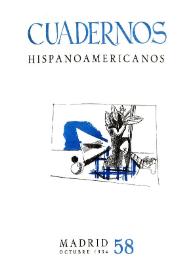 Cuadernos Hispanoamericanos. Núm. 58, octubre 1954 | Biblioteca Virtual Miguel de Cervantes