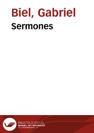 Sermones | Biblioteca Virtual Miguel de Cervantes