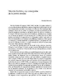 Nicolás Guillén y su concepción de la poesía mulata / Trinidad Barrera | Biblioteca Virtual Miguel de Cervantes