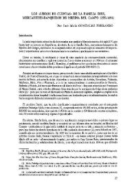 Los "libros de cuentas" de la familia Ruiz, mercaderes-banqueros de Medina del Campo (1551-1606) / José María González Ferrando | Biblioteca Virtual Miguel de Cervantes