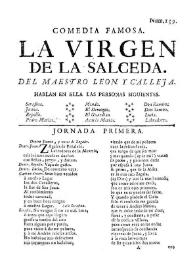 Comedia famosa. La Virgen de la Salceda / del maestro León y Calleja | Biblioteca Virtual Miguel de Cervantes
