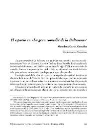 El espacio en "La gran comedia de la Baltasara" / Almudena García González | Biblioteca Virtual Miguel de Cervantes