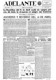 Adelante : Órgano del Partido Socialista Obrero [Español] (México, D. F.). Año I, núm. 5, 15 de abril de 1942 | Biblioteca Virtual Miguel de Cervantes